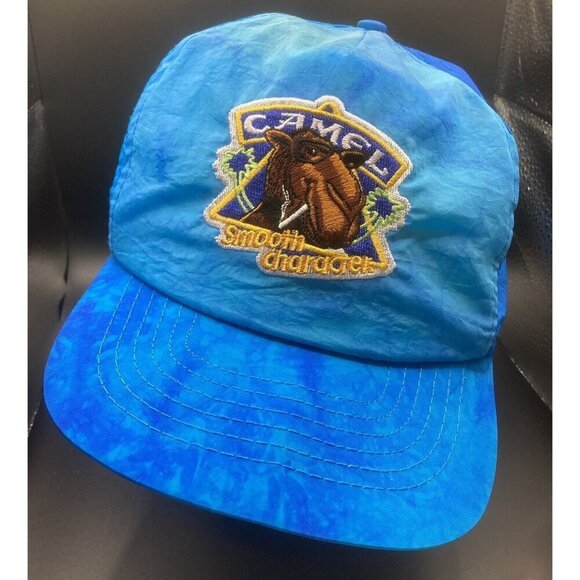 Vintage Joe Camel Cigarettes Smooth Character SnapBack Hat Blue - Picture 1 of 5